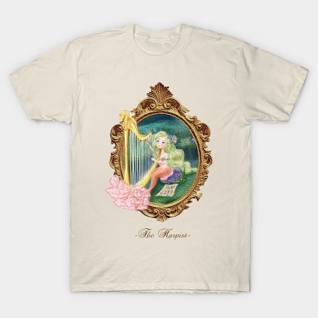 Ste-Anne Mermaid The Harpist T-Shirt by Ste-Anne Mermaid